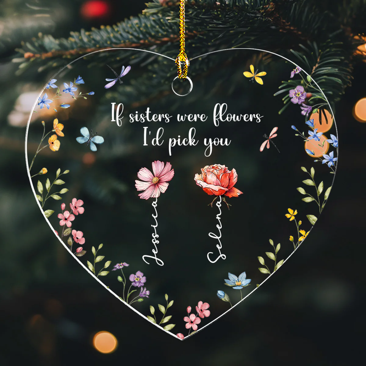 Friendship Is The Greatest Gift - Personalized Custom Acrylic Ornament - Image 2