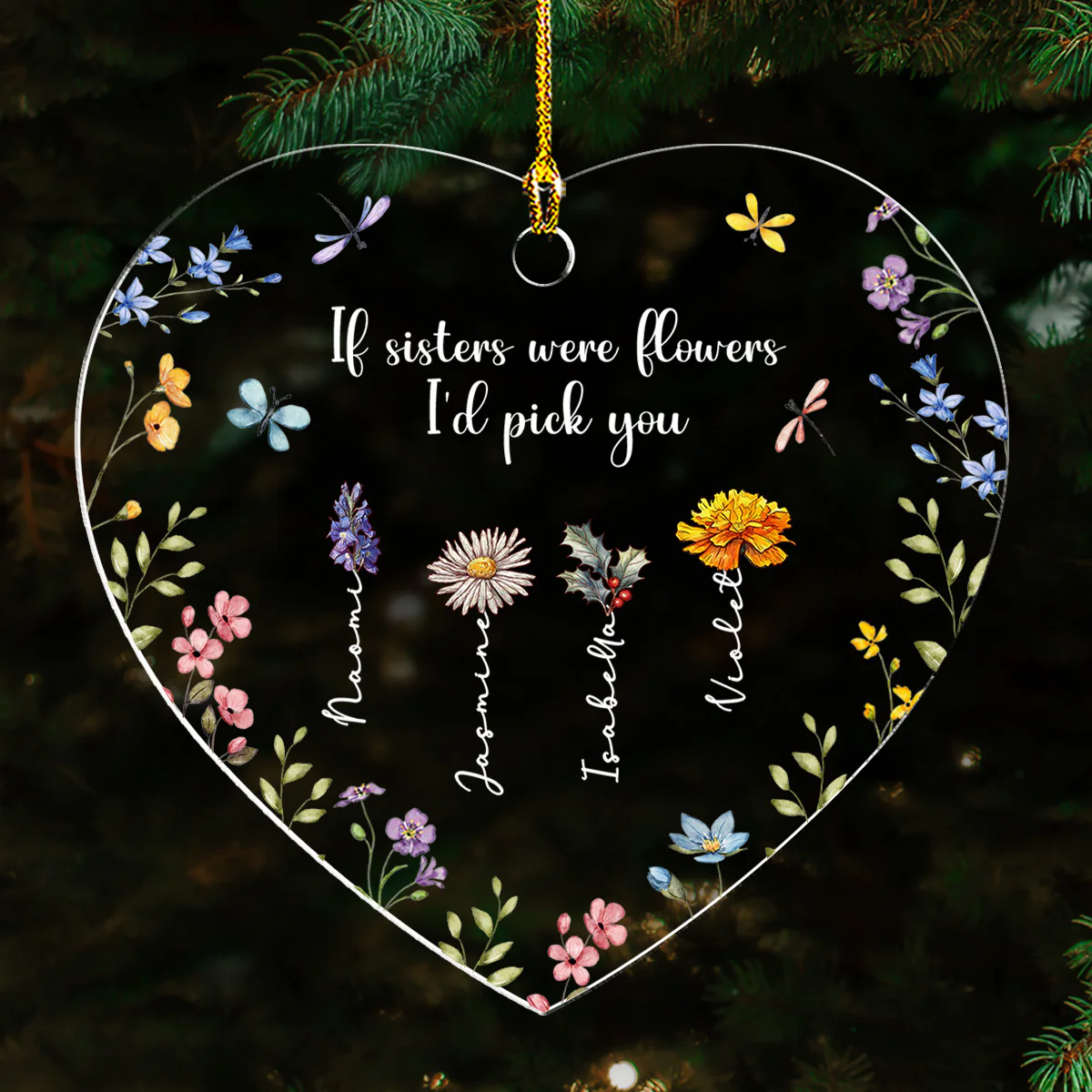 Friendship Is The Greatest Gift - Personalized Custom Acrylic Ornament - Image 3