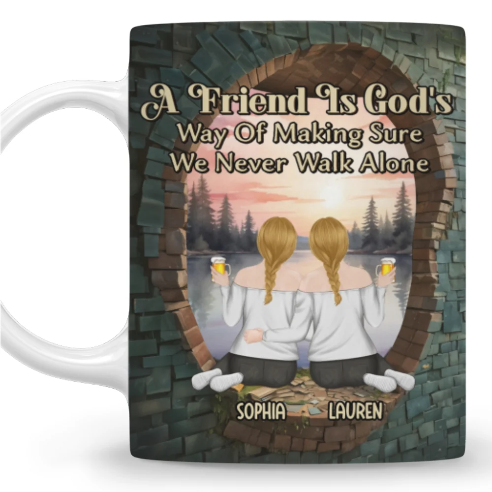 Friendship On Another Level - Personalized Custom Coffee Mug - Image 4