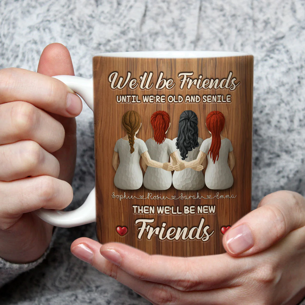 Friendship On Repeat - Personalized Custom Coffee Mug - Image 3