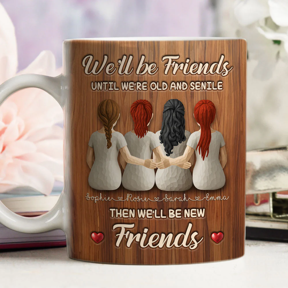 Friendship On Repeat - Personalized Custom Coffee Mug - Image 4