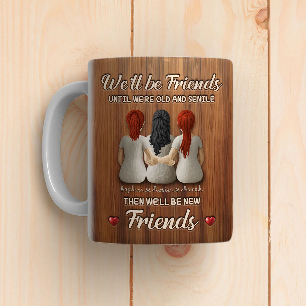 Friendship On Repeat - Personalized Custom Coffee Mug - Image 5
