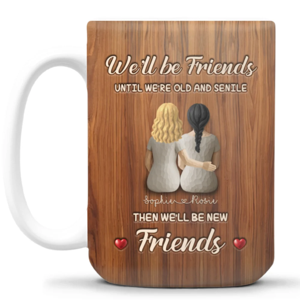 Friendship On Repeat - Personalized Custom Coffee Mug - Image 7