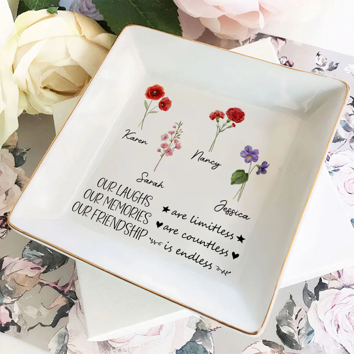 Friendship - Personalized Custom Jewelry Dish - Image 4
