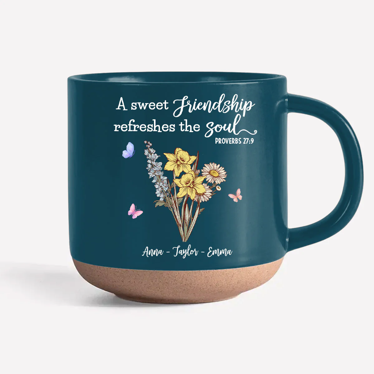 Friendship Refreshes The Soul - Personalized Custom Pottery Mug - Image 3