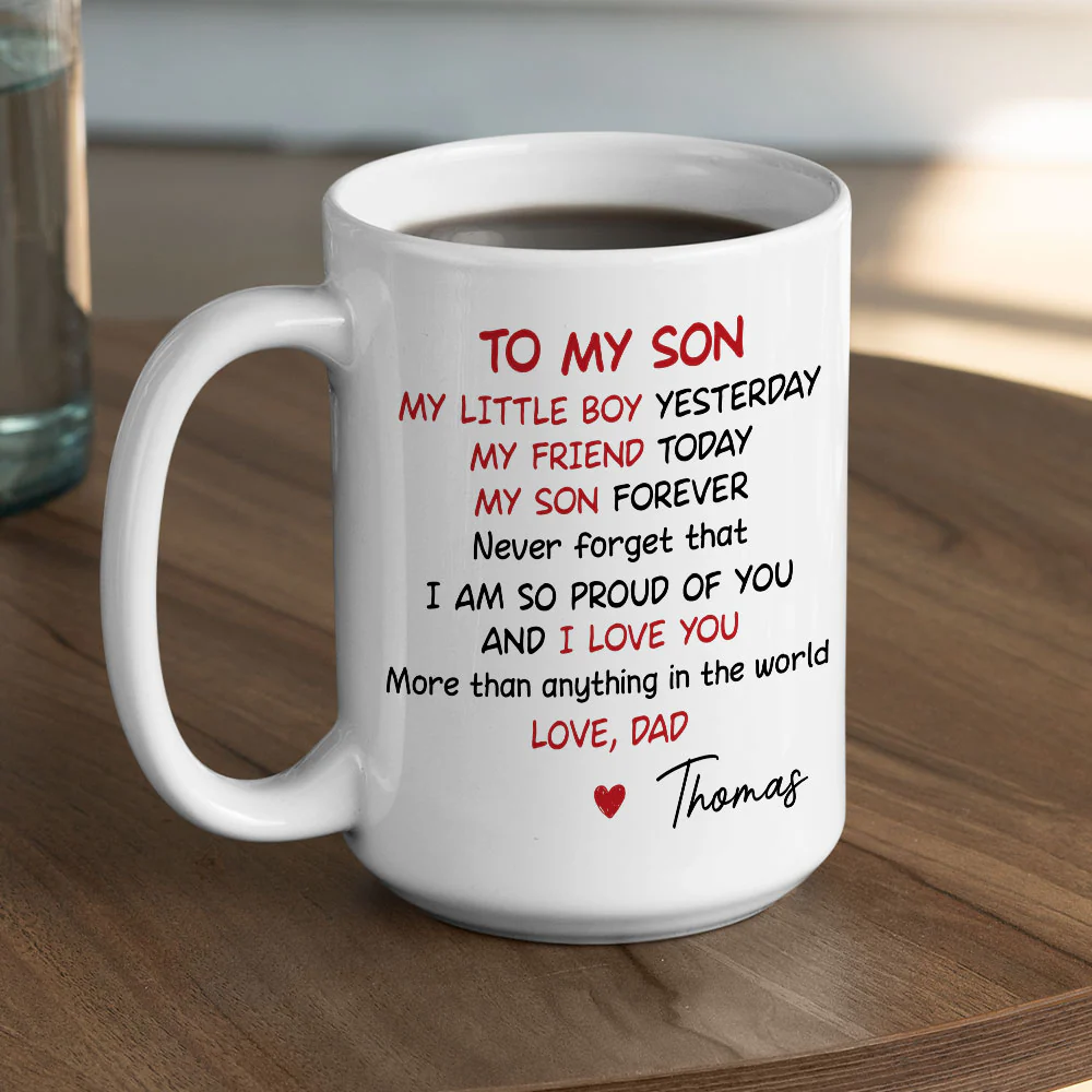 From Dad With Love - Personalized Custom Coffee Mug - Image 3