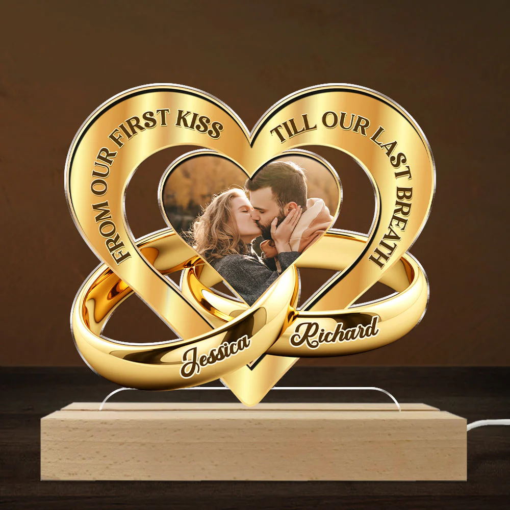 From First Kiss Till Last Breath - Personalized Custom LED Light - Image 4