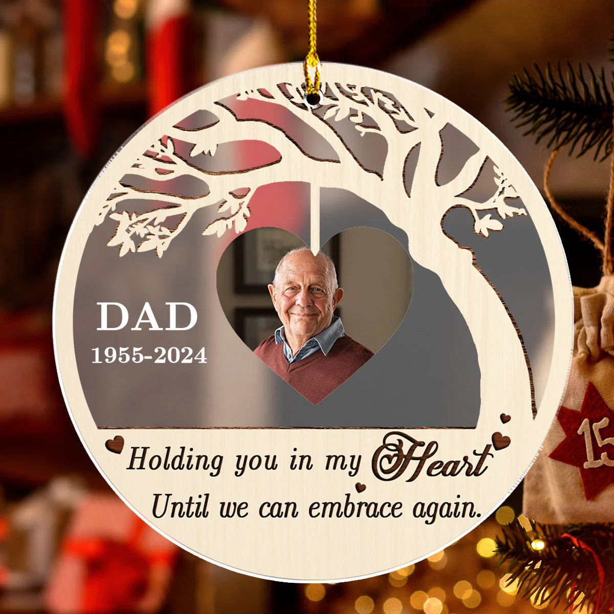 From Heaven - Personalized Custom Frosted Acrylic Ornament - Image 3