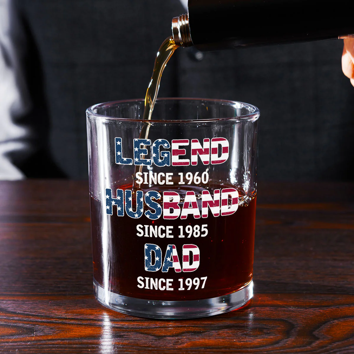 From Legend To Daddy - Personalized Custom Whiskey Glass - Image 2