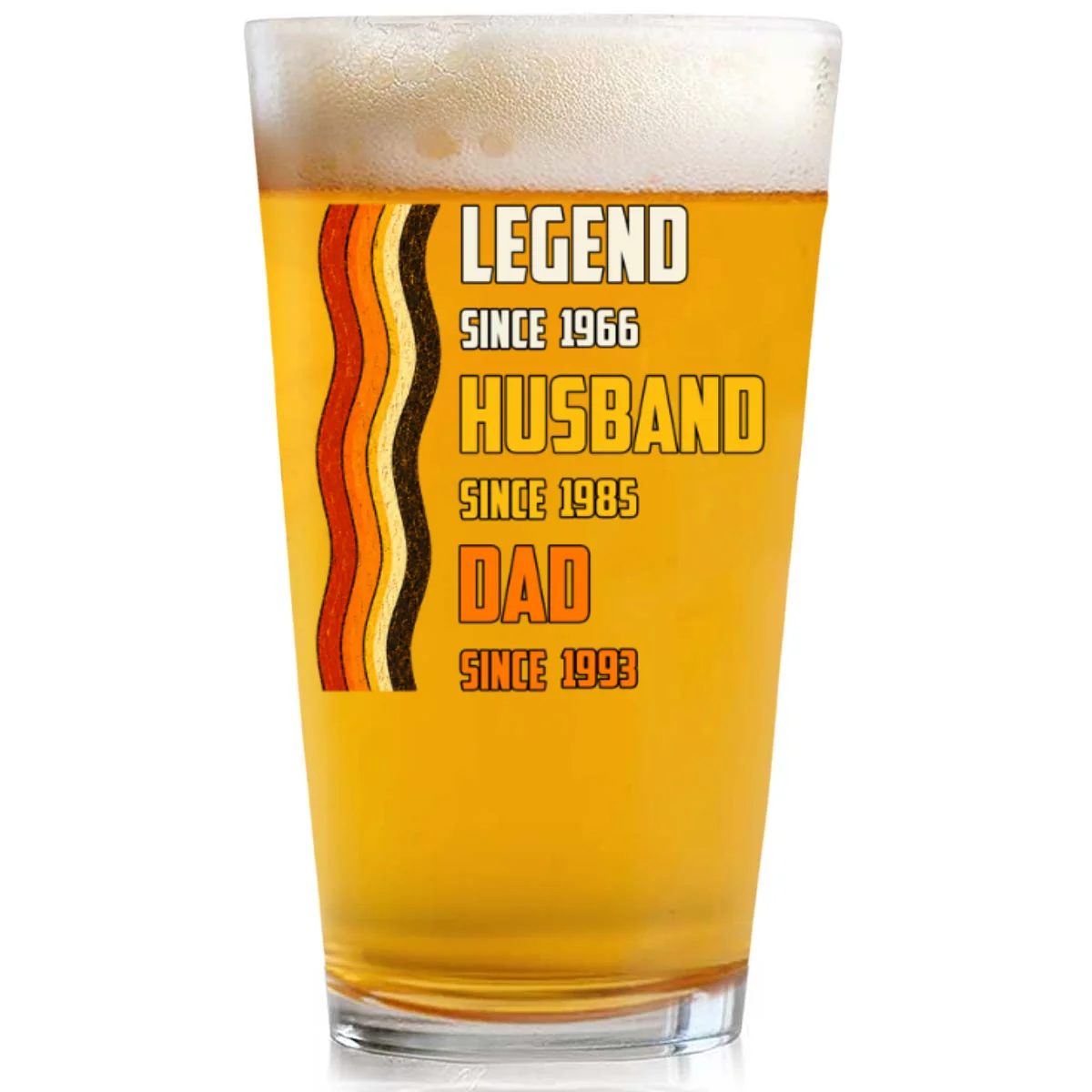From Legend To Husband - Personalized Custom Beer Glass - Image 7