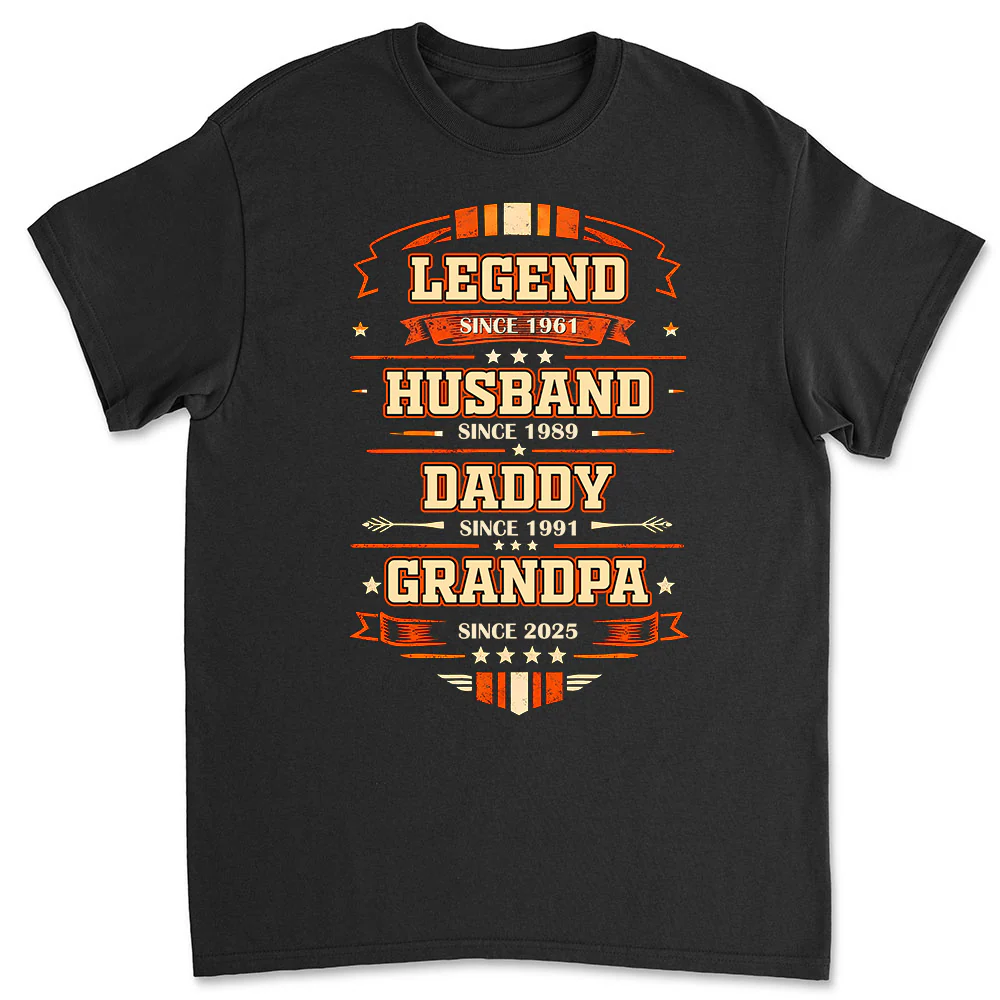From Legend To Papa - Personalized Custom Shirt
