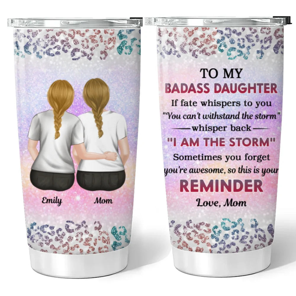 From Mom To Badass Daughter - Personalized Custom Tumbler - Image 6
