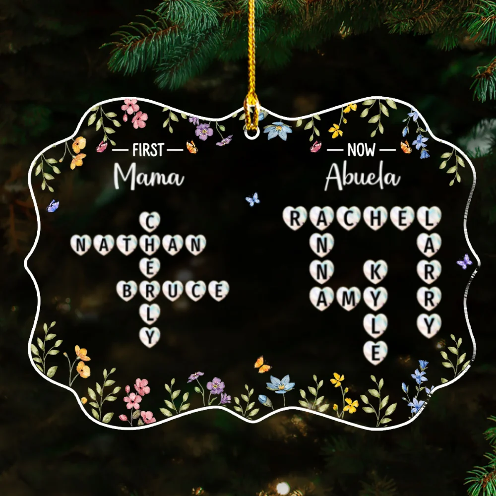 From Mom To Grandma Crossword - Personalized Custom Acrylic Ornament - Image 5