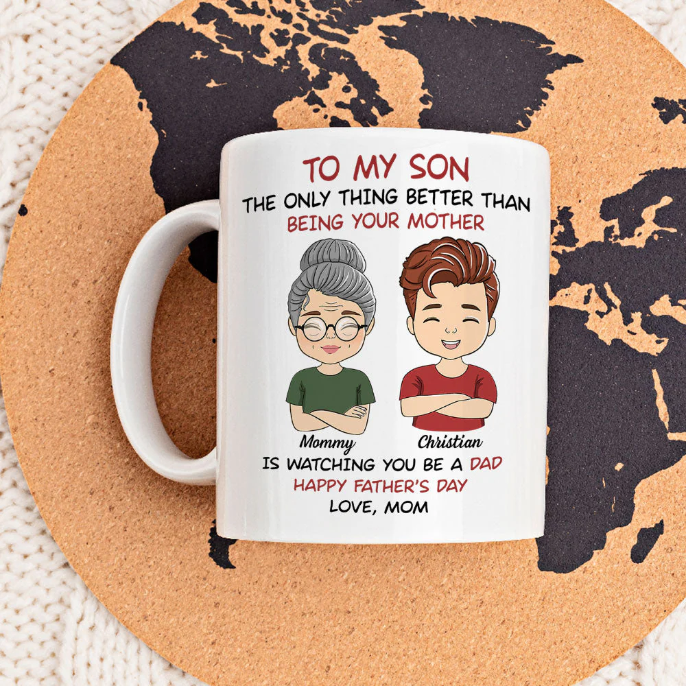 From Mom To Son - Personalized Custom Coffee Mug - Image 3