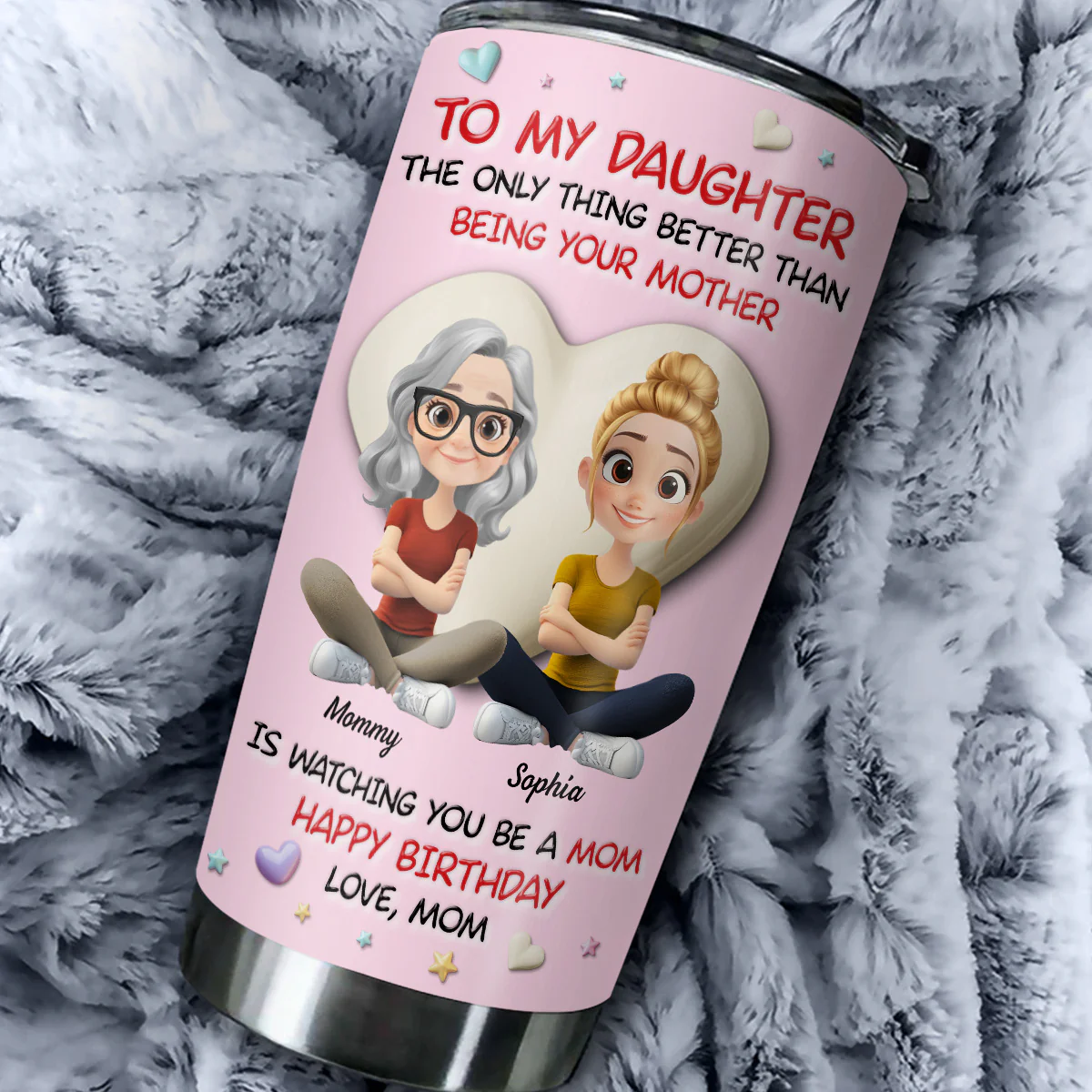 From Mommy With Love - Personalized Custom 3D Effect Tumbler - Image 4