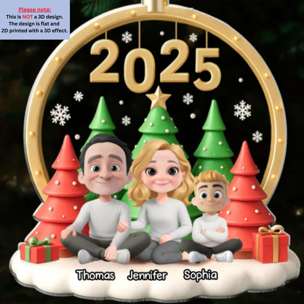 From Now Always Us - Personalized Custom Acrylic Ornament - Image 6
