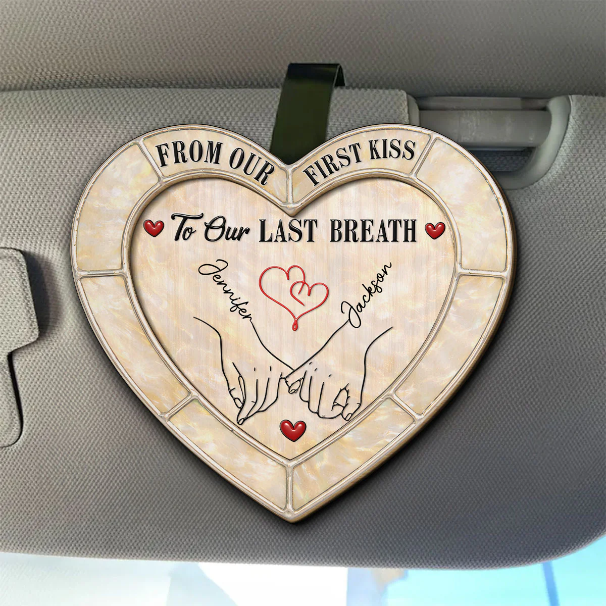From Our First Kiss - Personalized Custom Car Visor Clip