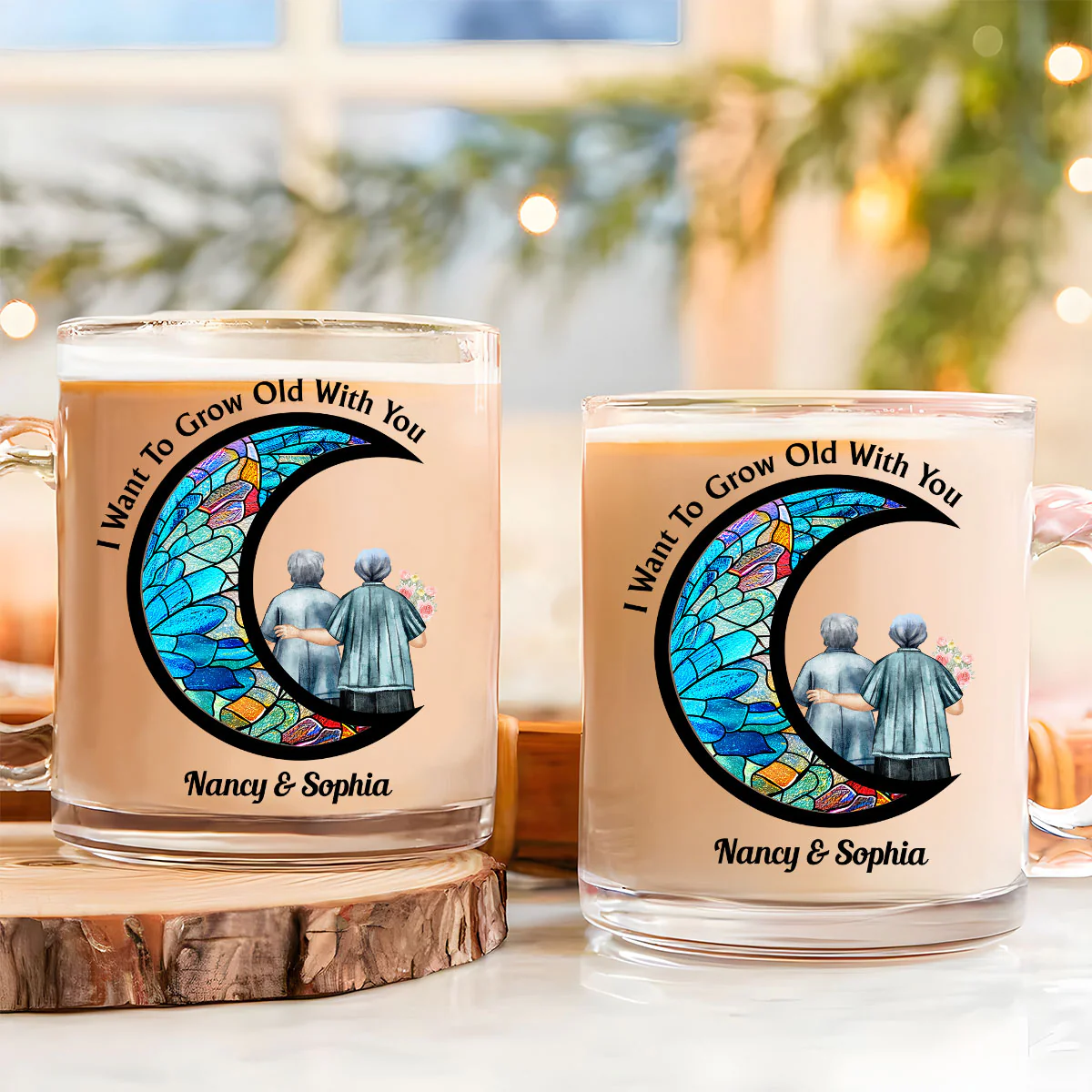 From Our First Kiss - Personalized Custom Glass Mug - Image 4