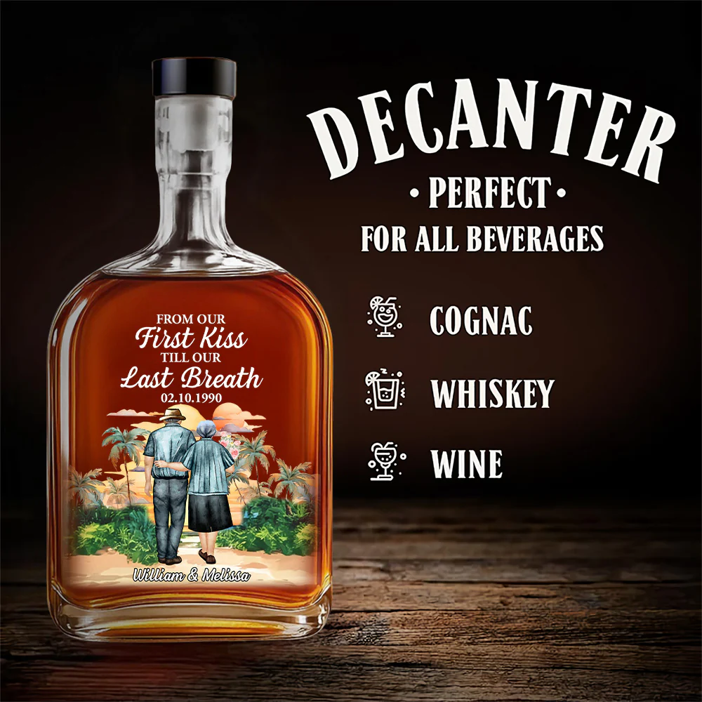 From Our First Kiss - Personalized Custom Spirits Decanter - Image 4