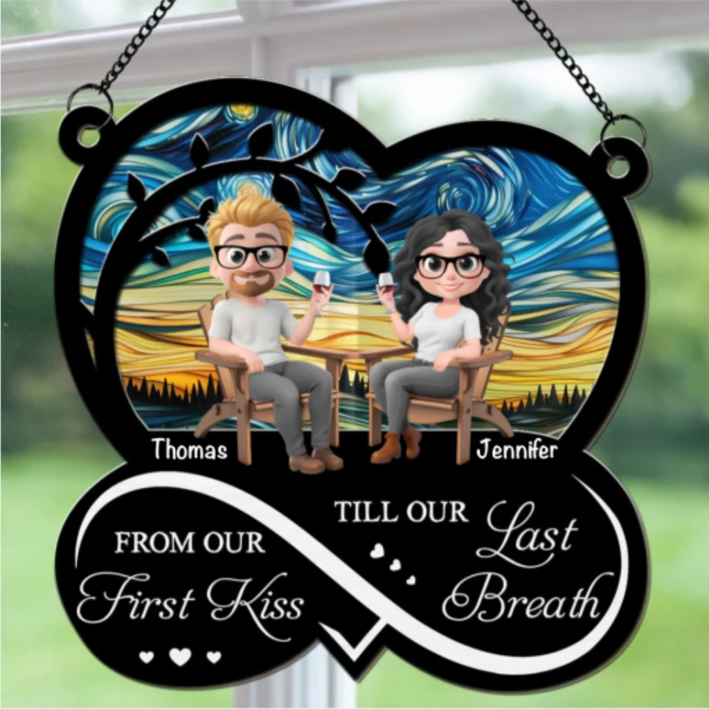 From Our First Kiss - Personalized Custom Suncatcher - Image 5