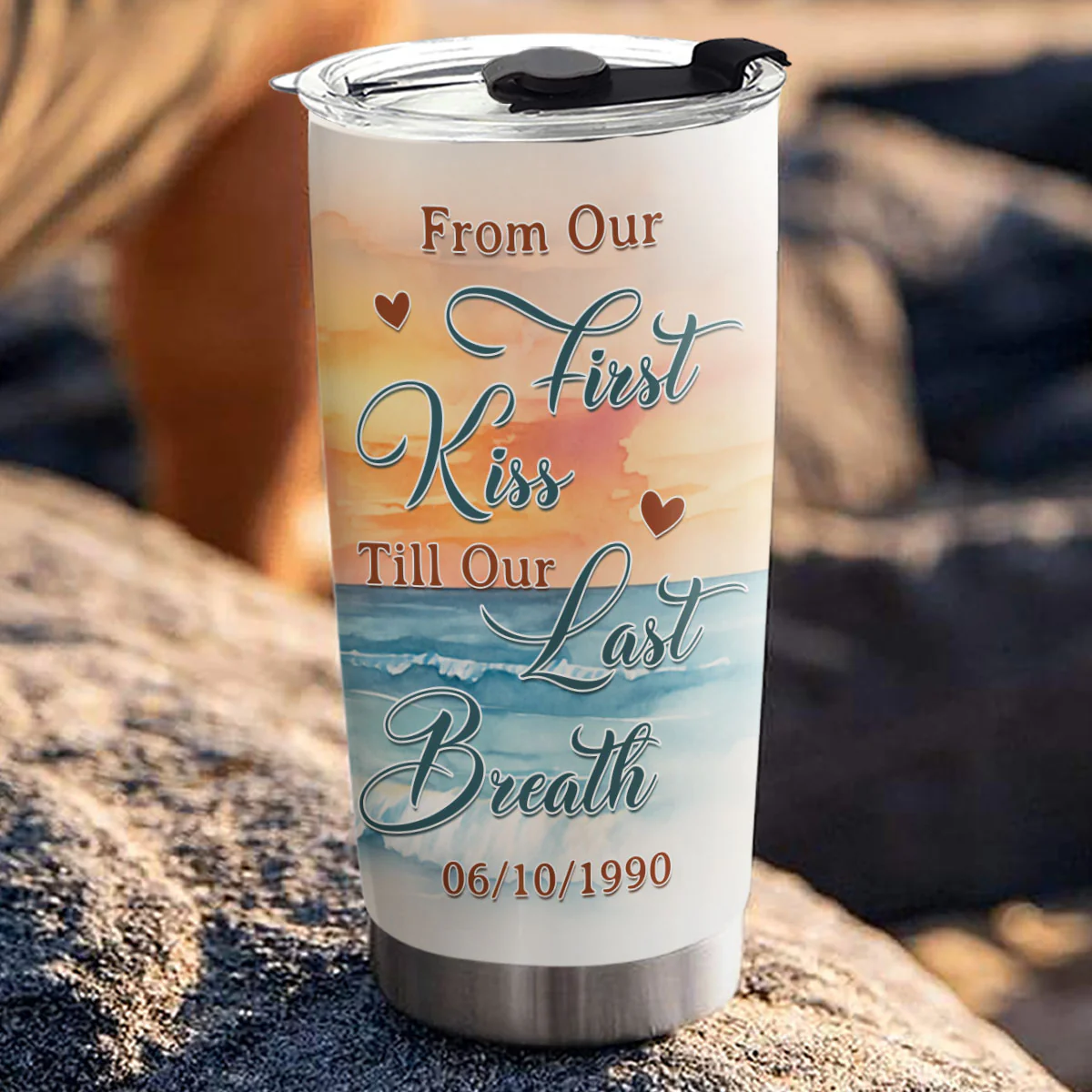 From Our First Kiss - Personalized Custom Tumbler - Image 3