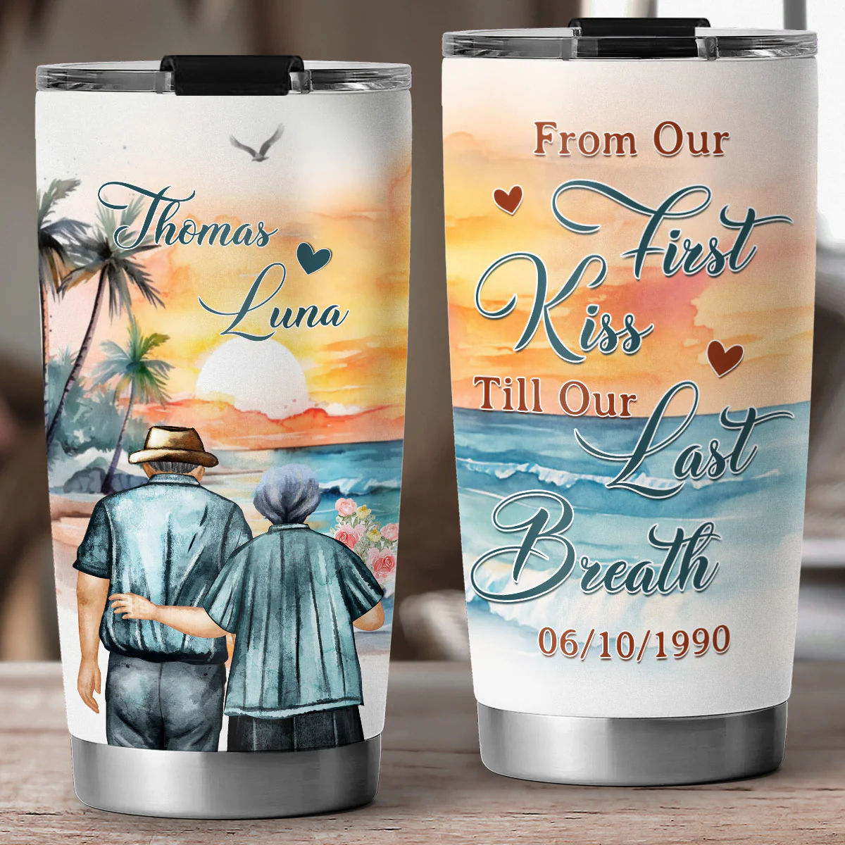From Our First Kiss - Personalized Custom Tumbler - Image 5