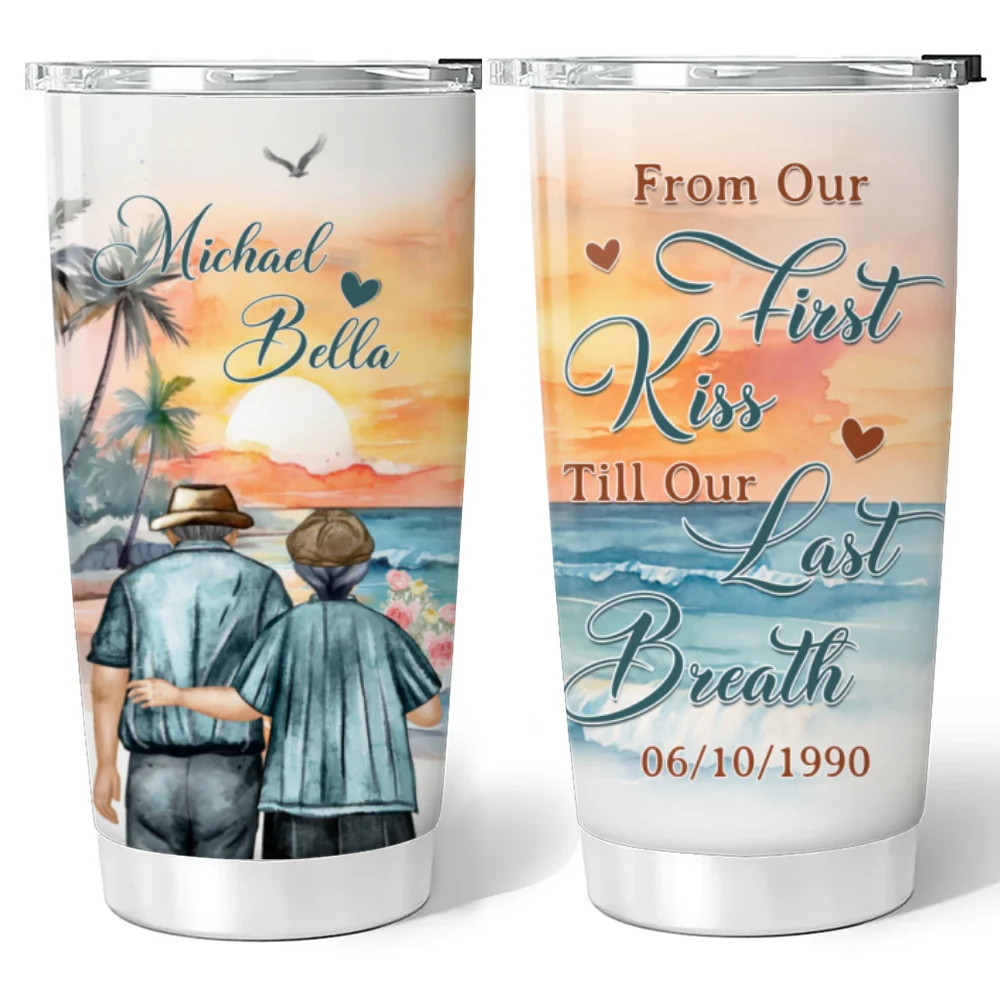 From Our First Kiss - Personalized Custom Tumbler - Image 6