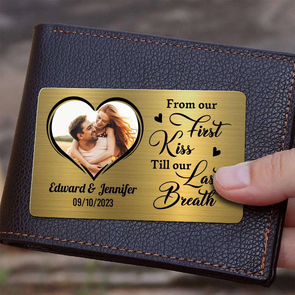 From Our First Kiss - Personalized Custom Wallet Card - Image 3
