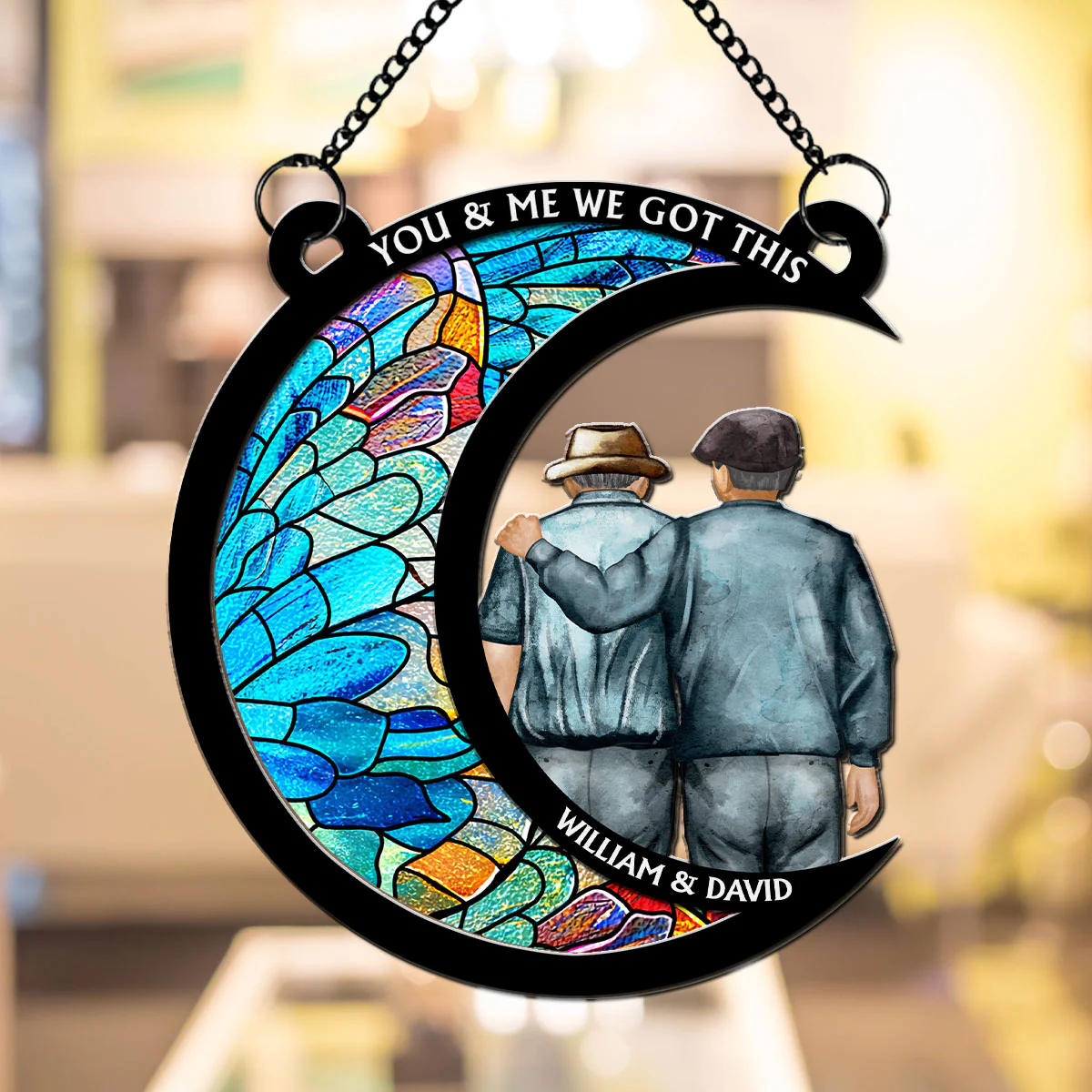 From Our First Kiss Till Our Last Breath - Personalized Custom Suncatcher - Image 4