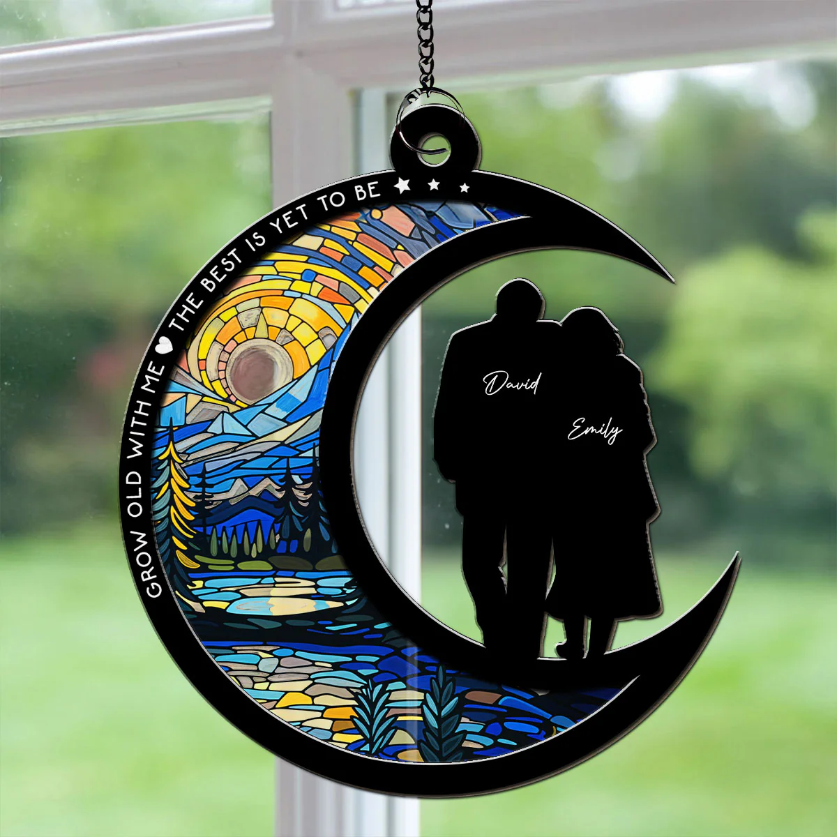 From Our First Kiss Till Our Last Breath - Personalized Custom Suncatcher - Image 3