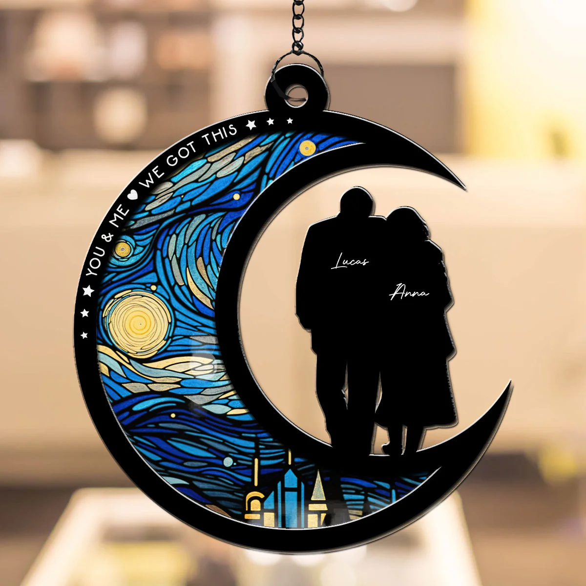From Our First Kiss Till Our Last Breath - Personalized Custom Suncatcher - Image 5