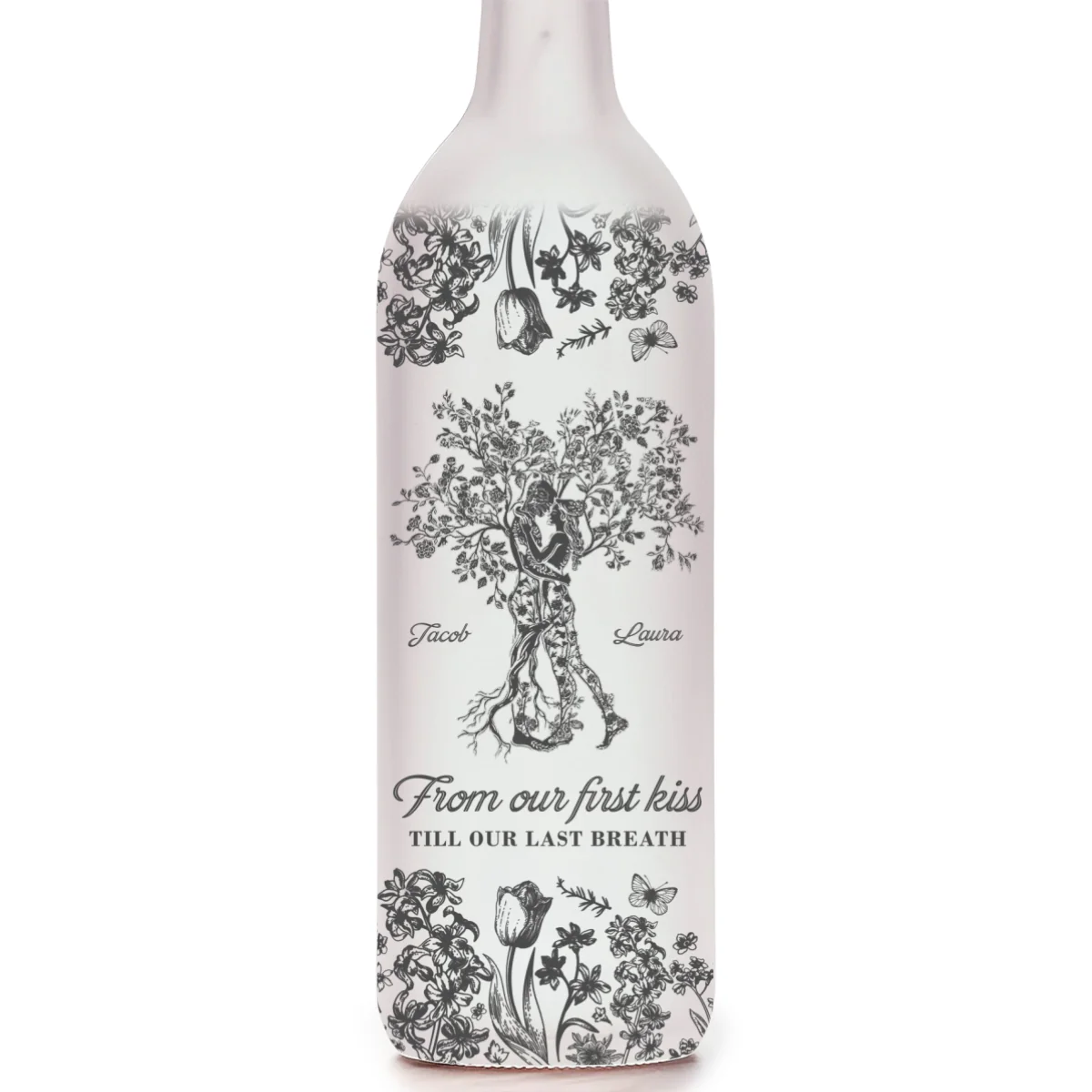 From Our First Kiss Till Our Last Breath Tree Of Love - Personalized Custom Bottle Lamp - Image 7