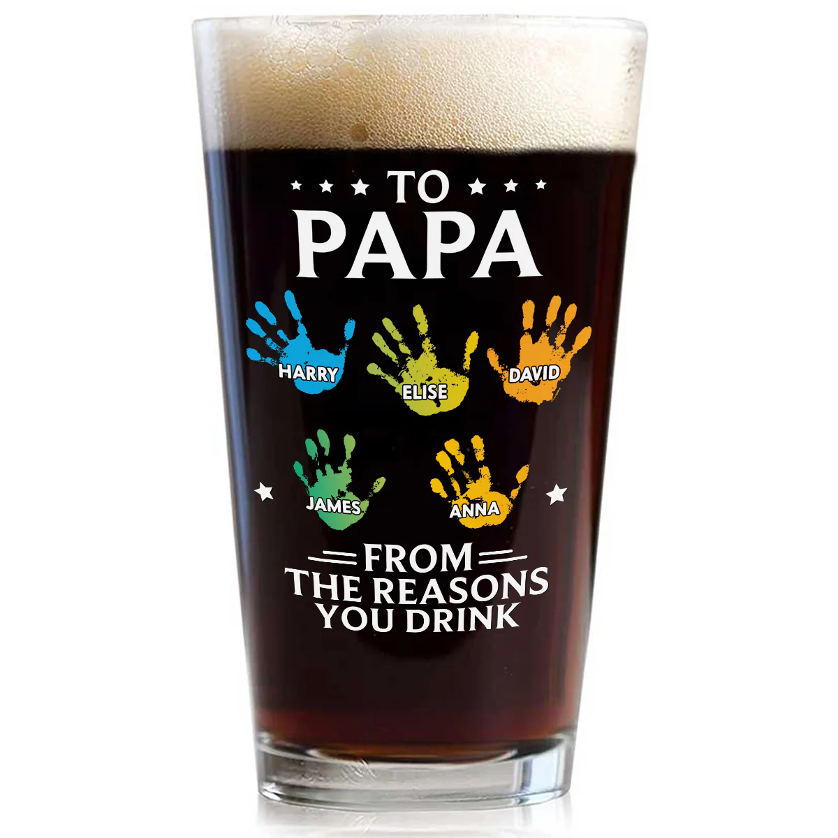 From The Reasons You Drink - Personalized Custom Beer Glass