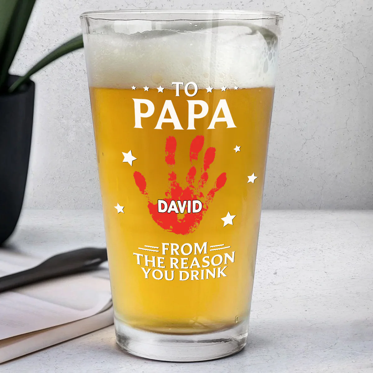 From The Reasons You Drink - Personalized Custom Beer Glass - Image 2