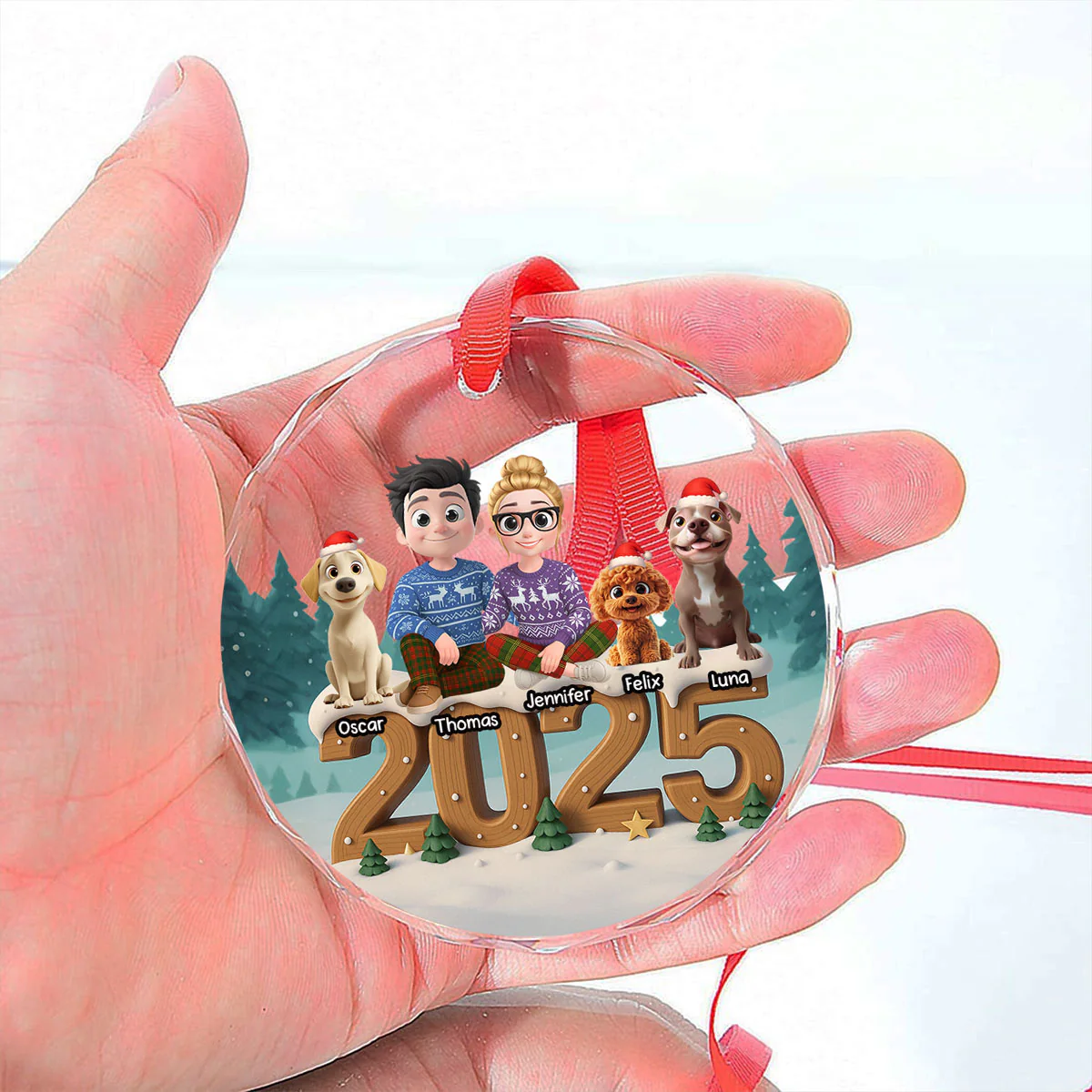 From This Year Onwards - Personalized Custom 3D Effect Glass Ornament - Image 3