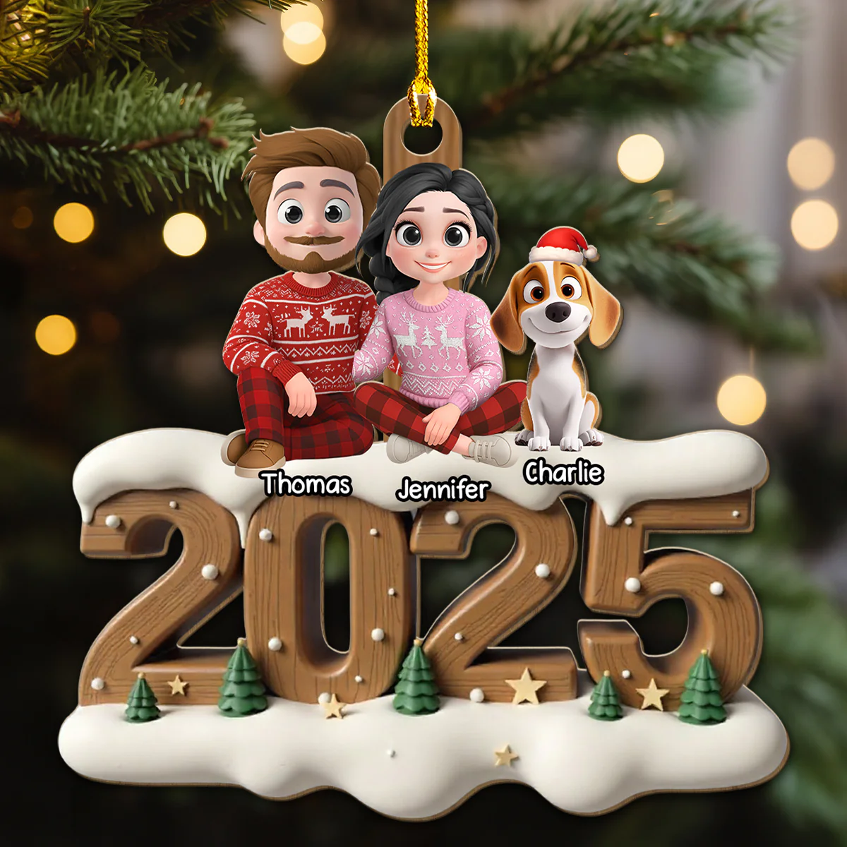 From This Year Onwards - Personalized Custom 3D Effect Wood Ornament