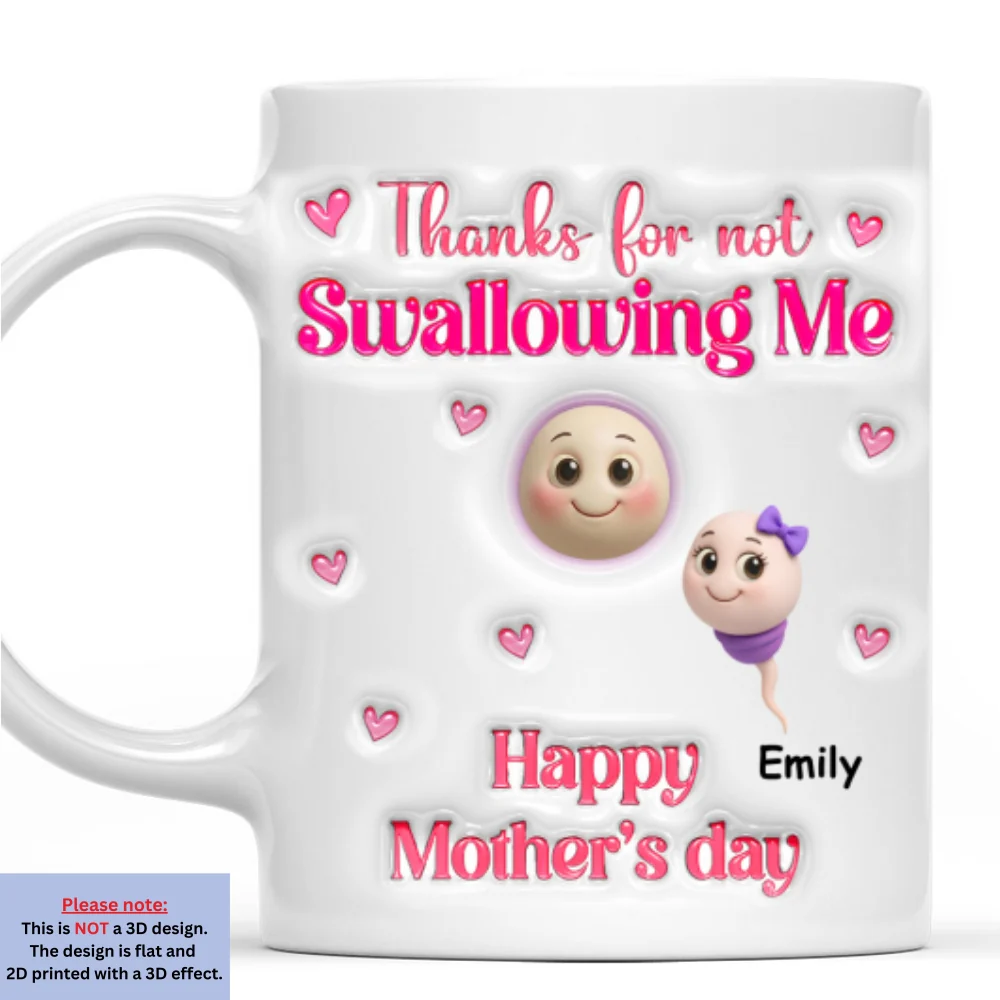 From Us To Mom - Personalized Custom 3D Inflated Effect Mug - Image 7