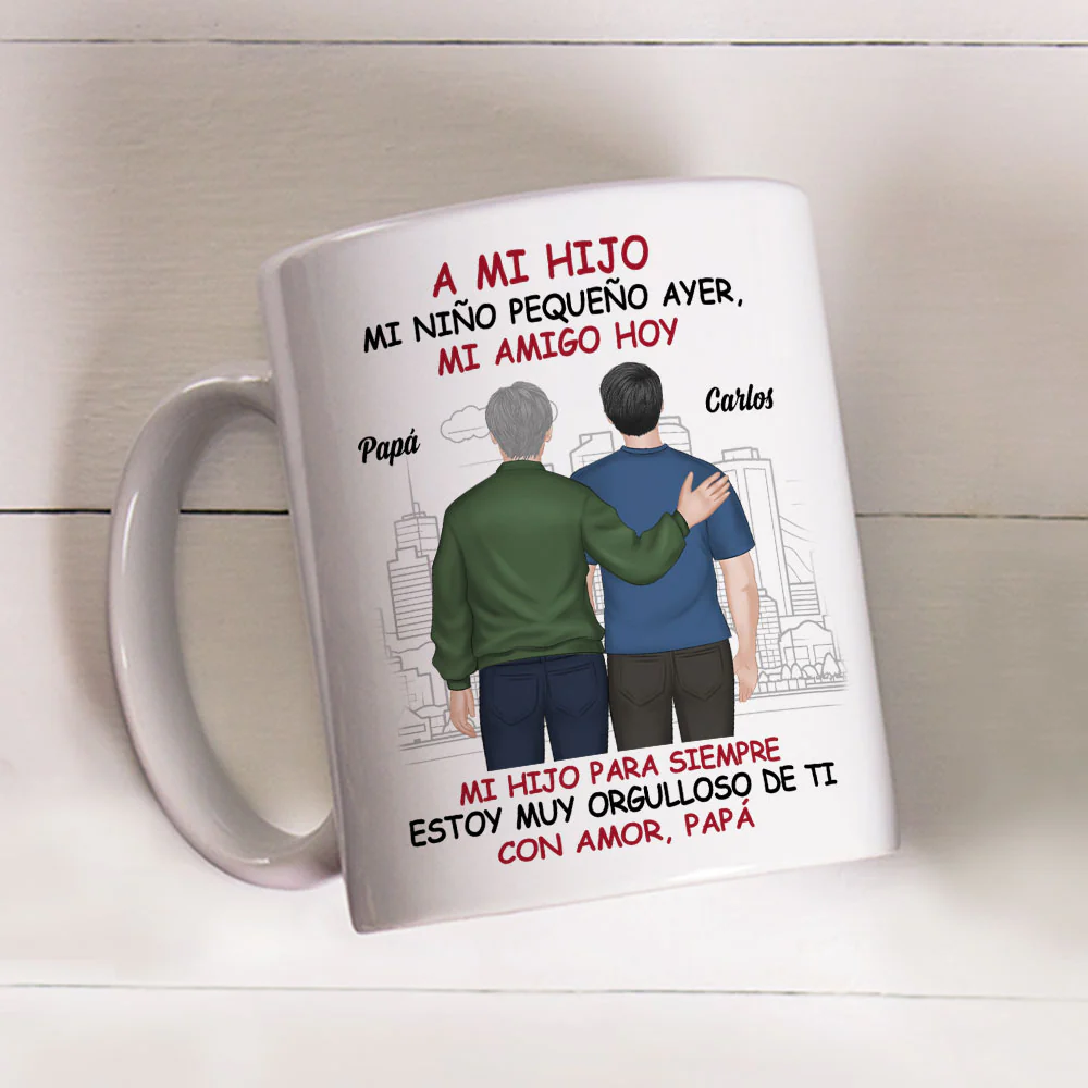 Fuiste Niño Ahora Amigo - Taza Personalizada de Café - Image 3