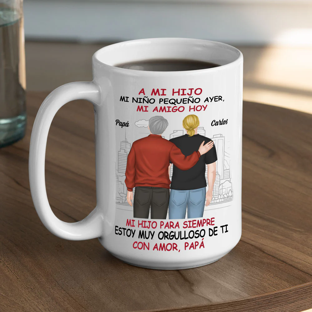 Fuiste Niño Ahora Amigo - Taza Personalizada de Café - Image 4