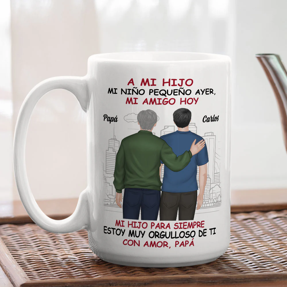 Fuiste Niño Ahora Amigo - Taza Personalizada de Café - Image 5