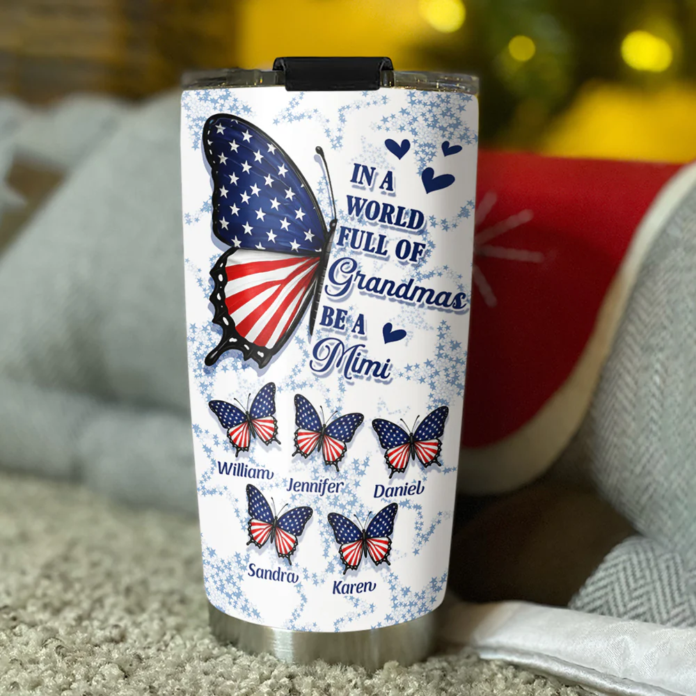 Full Of Grandmas - Personalized Custom Tumbler - Image 2
