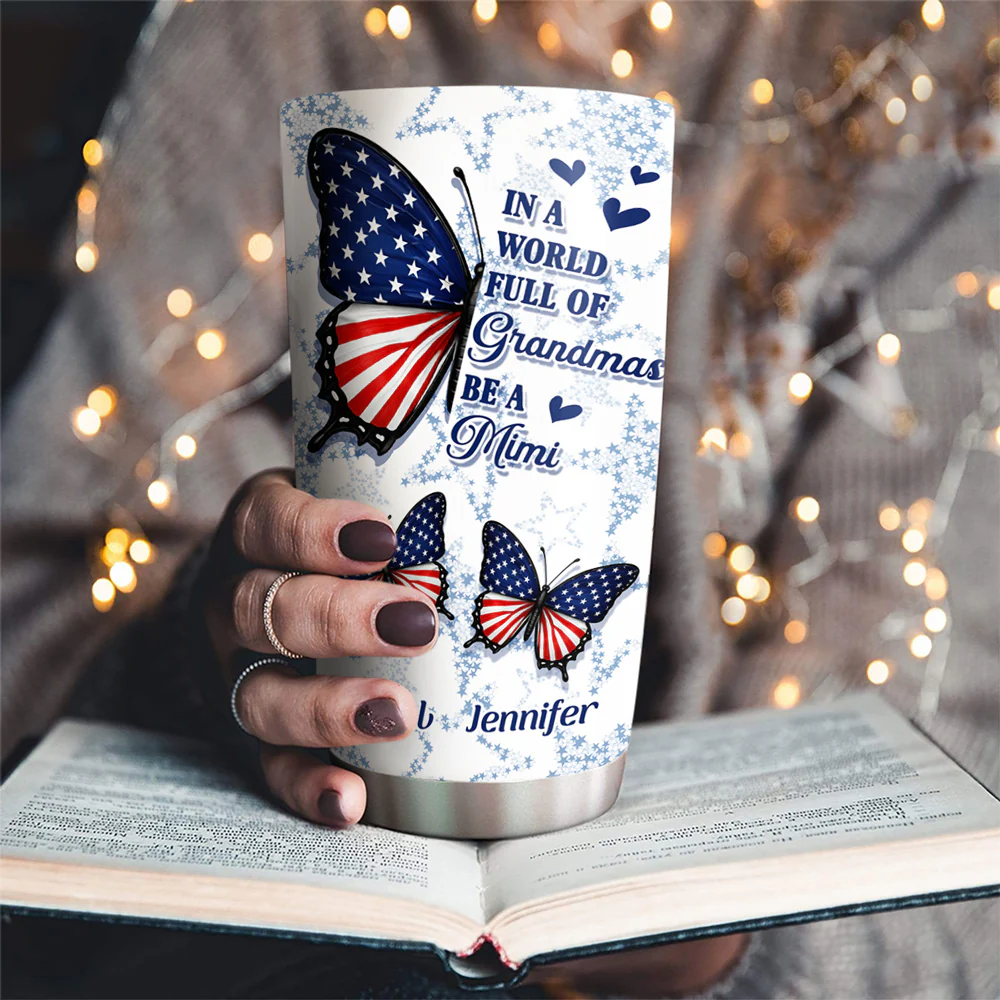 Full Of Grandmas - Personalized Custom Tumbler - Image 4