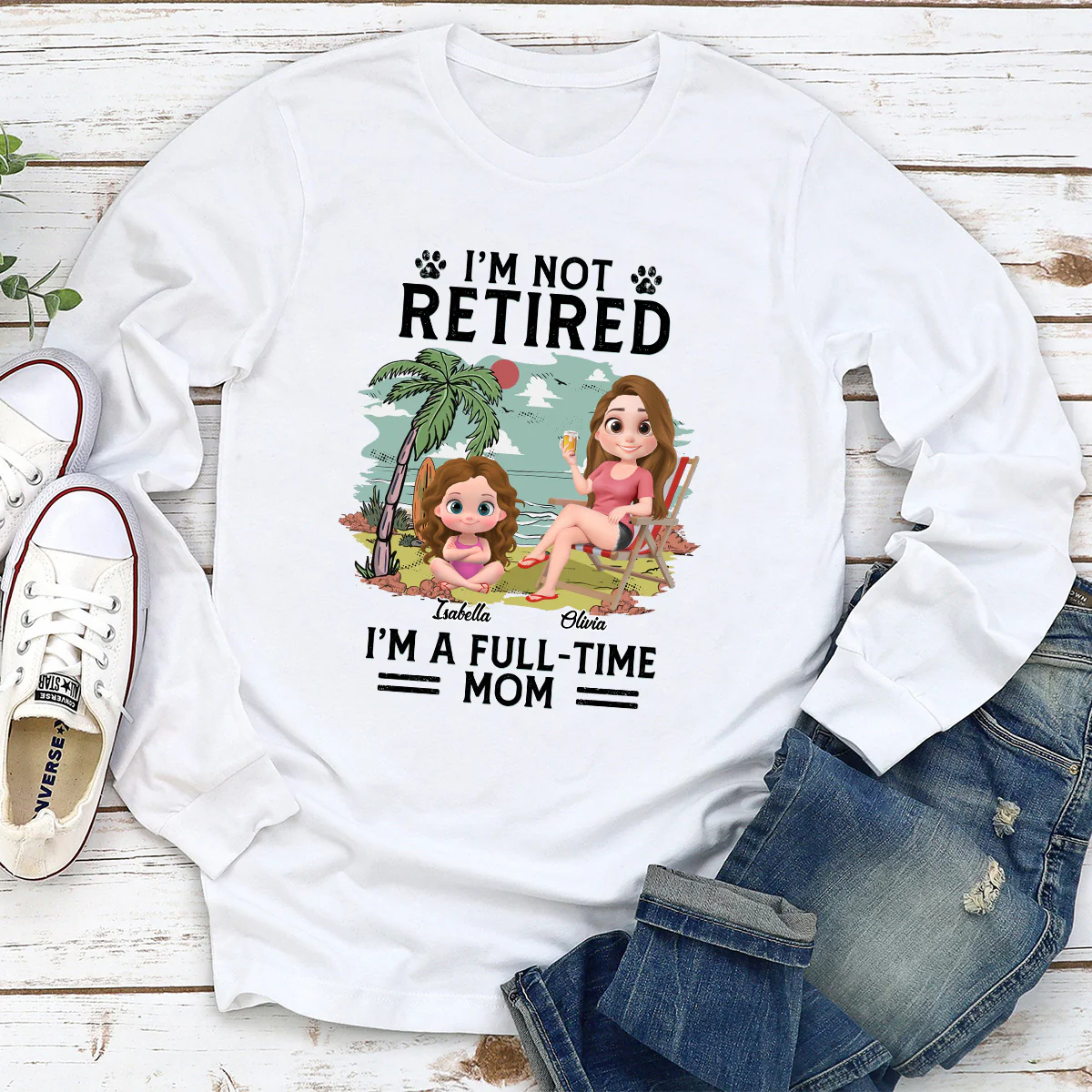 Full-Time Job Cartoon - Personalized Custom Shirt - Image 3