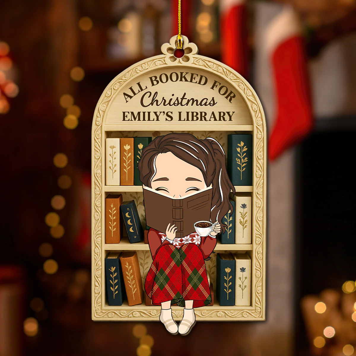 Fully Booked This Christmas Season - Personalized Custom 3D Effect Wood Ornament - Image 2