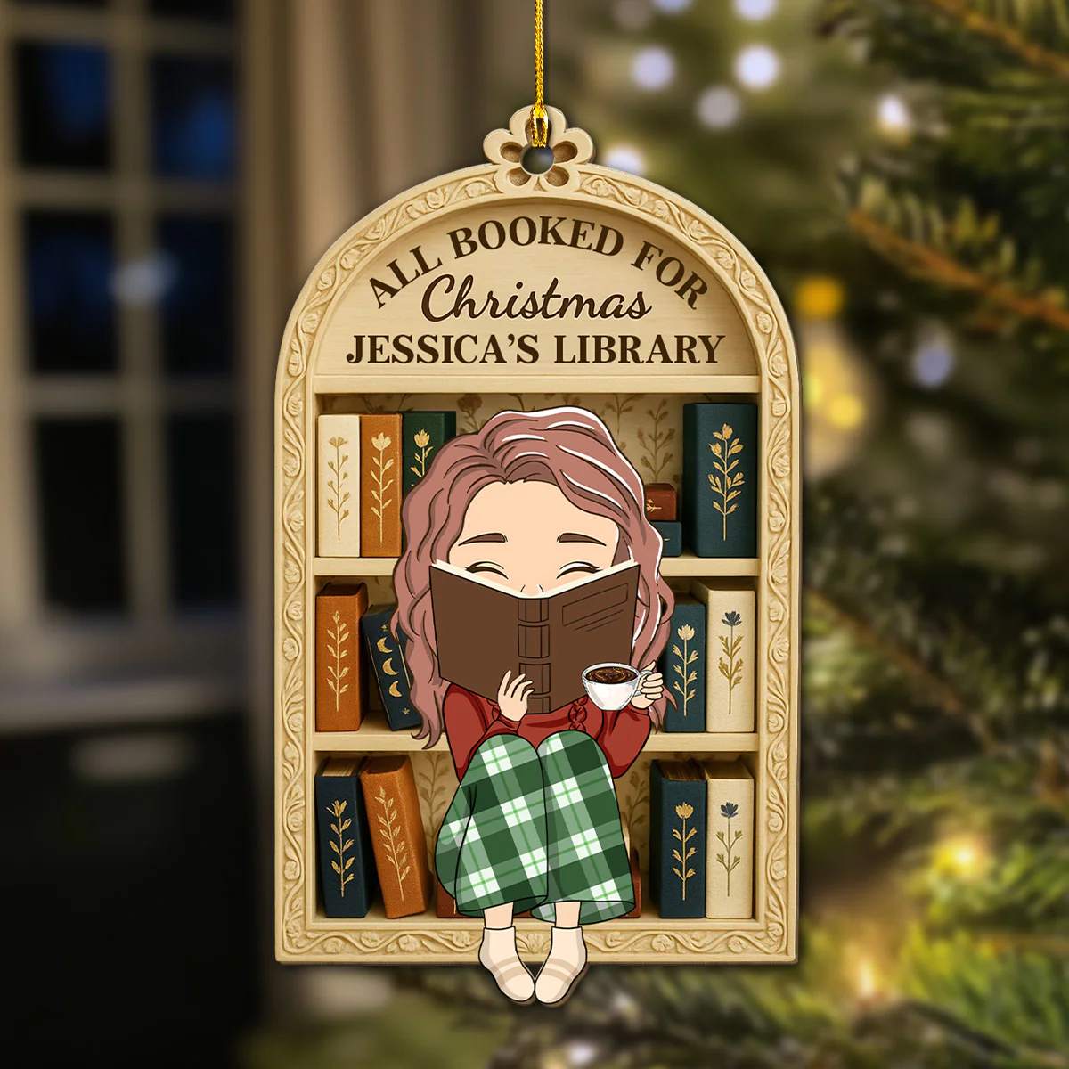 Fully Booked This Christmas Season - Personalized Custom 3D Effect Wood Ornament - Image 3