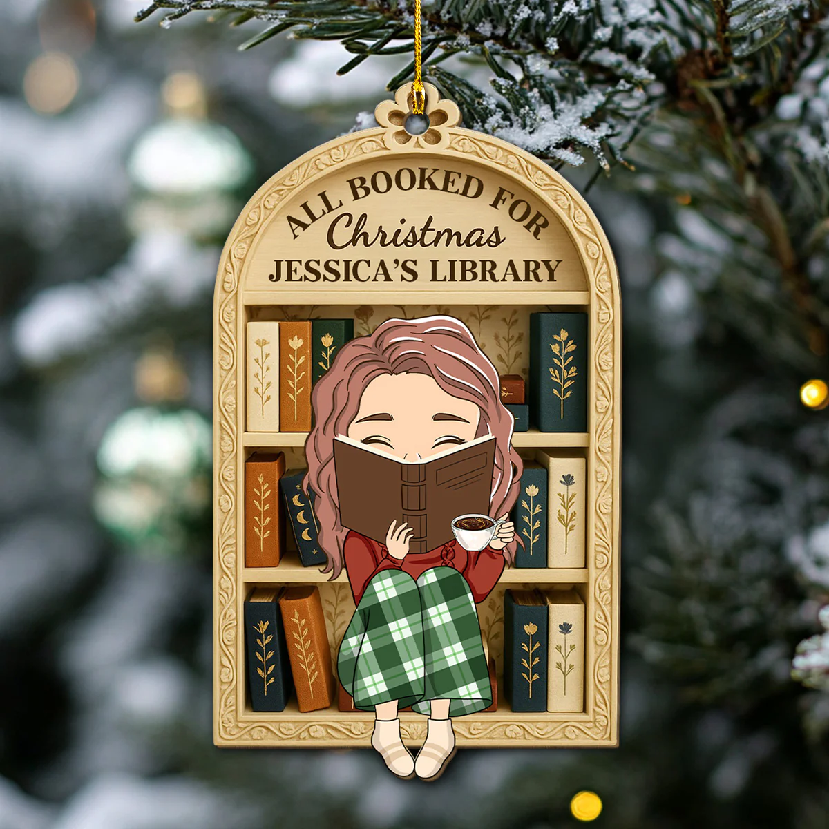 Fully Booked This Christmas Season - Personalized Custom 3D Effect Wood Ornament - Image 4