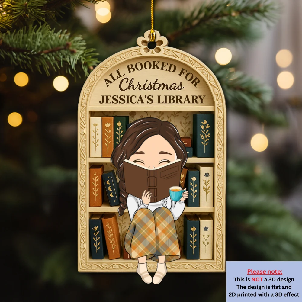 Fully Booked This Christmas Season - Personalized Custom 3D Effect Wood Ornament - Image 5