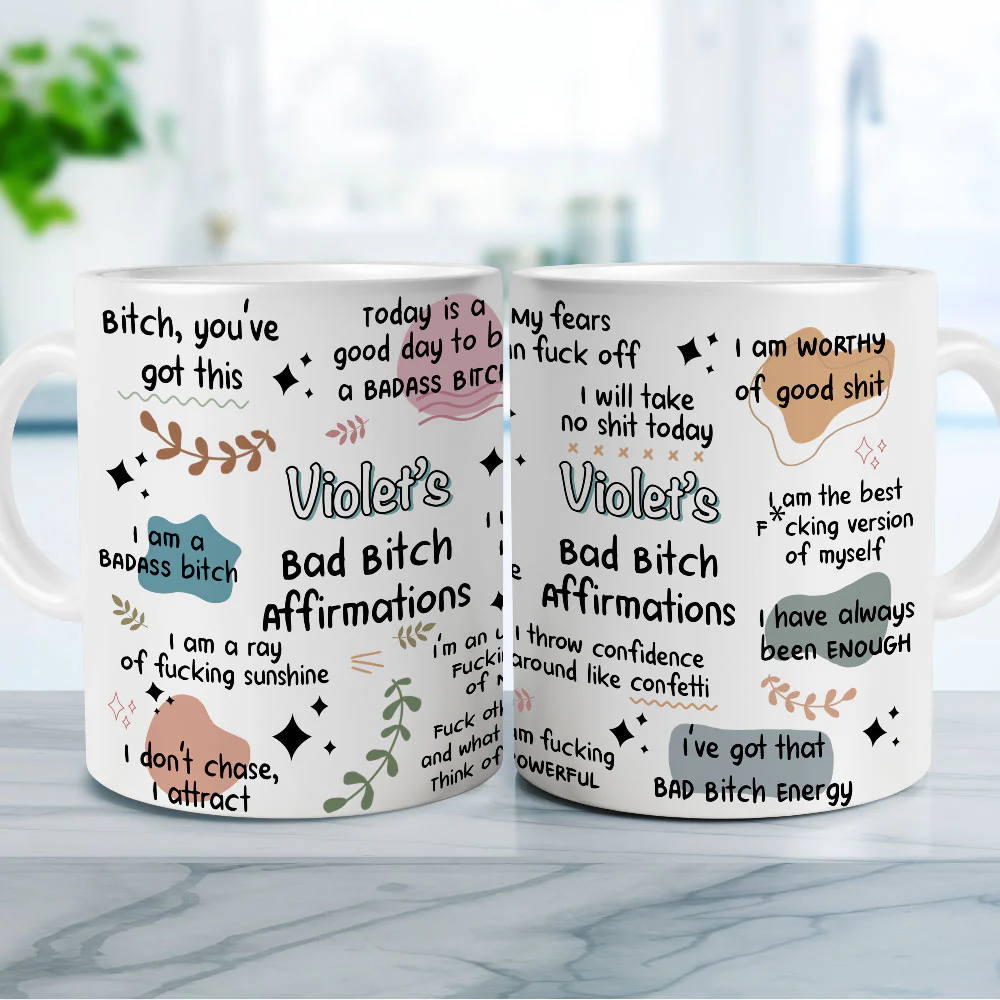 Funny Affirmations - Personalized Custom Coffee Mug - Image 4