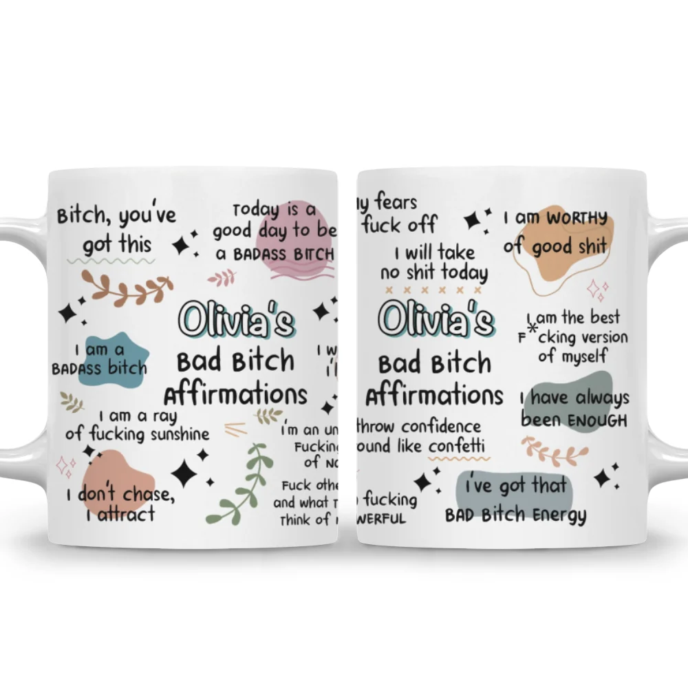 Funny Affirmations - Personalized Custom Coffee Mug - Image 6