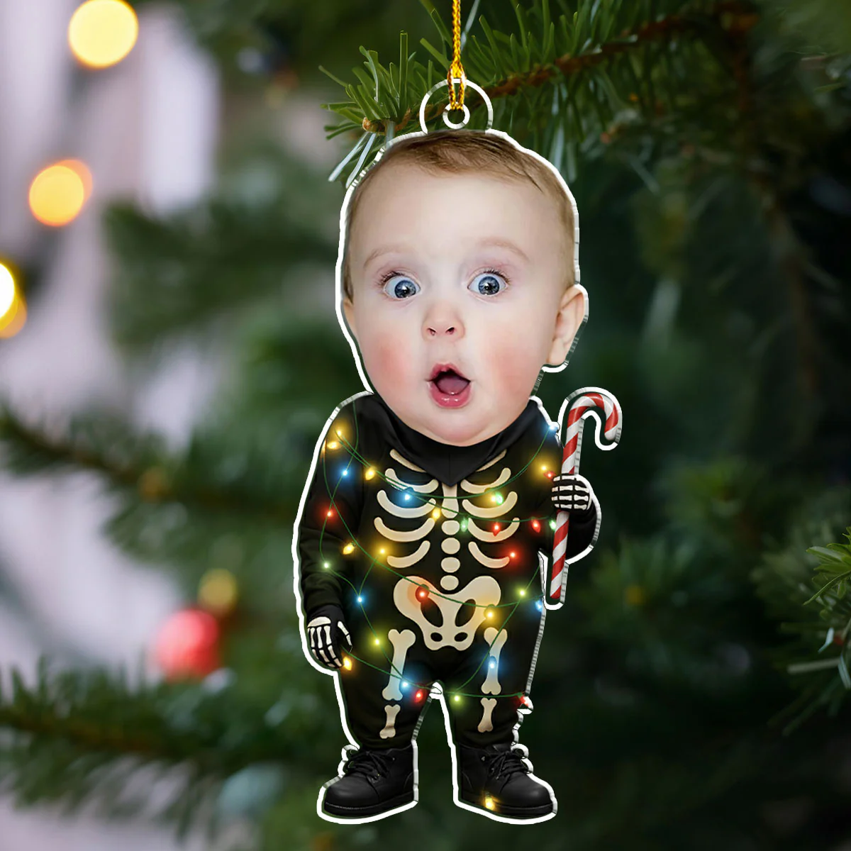 Funny Christmas Ornament - Personalized Custom Acrylic Ornament - Image 3